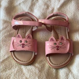 Pink kitty sandals